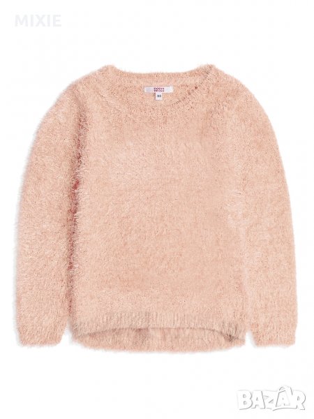 Нов нежно розов пухкав пуловер , снимка 1