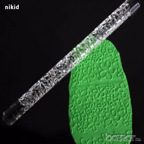 цветчета маргаритки Прозрачна релефна текстурна точилка за фондан украса торта сладки, снимка 1