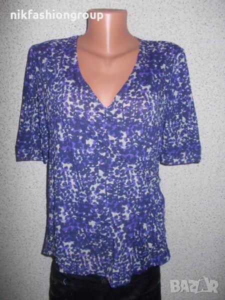 Блузка черно и лилаво тип Прегърни ме L размер, снимка 1