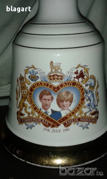 Бутилка от Англия с Лейди Даяна и принц Чарлз, снимка 1