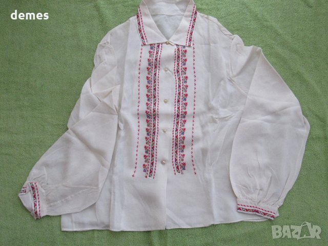  Ръчно бродирана копринена блуза от 70-80 години на ХХ в.