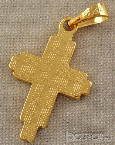 Кръст от 9к попълнено злато 10 лв, снимка 2 - Колиета, медальони, синджири - 7176991