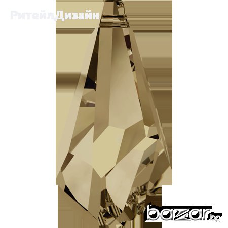 Колие SWAROVSKI - Капка Златна сянка, снимка 6 - Колиета, медальони, синджири - 20603895