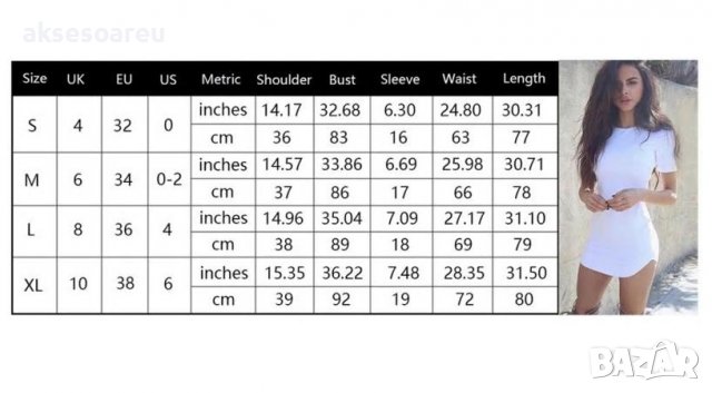 Дамска секси лятна рокля за жени момичета рокличка дрехи облекло за горещо лято горнище къси ръкави , снимка 7 - Рокли - 26064495