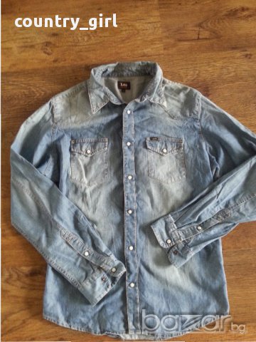 lee - страхотна мъжка дънкена риза, снимка 5 - Ризи - 18225843