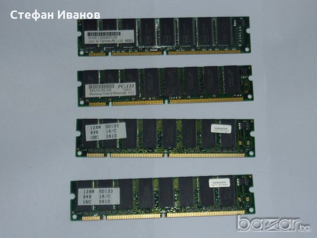 Рам памет sdram 512mb - 4 x 128mb., снимка 2 - RAM памет - 20270081