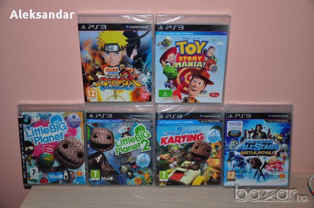 Нови игри.toy Story,little big planet,naruto,all stars Battle Royale,karting,ps3,пс3