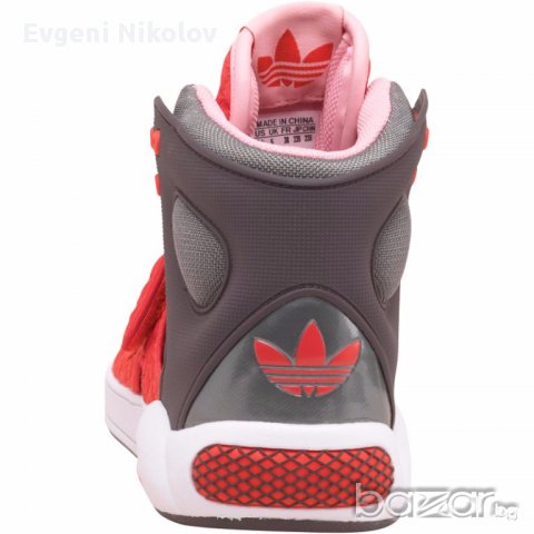 adidas Originals Womens Roundhouse Hi-Tops Grey/Red/Brown Red, снимка 3 - Кецове - 14072986