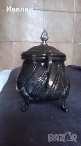 посребрена бронзова захарница , снимка 2 - Антикварни и старинни предмети - 24951065