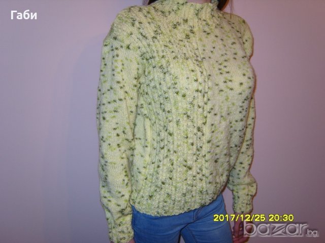 Ръчно плетена дамска блуза, снимка 3 - Блузи с дълъг ръкав и пуловери - 20252688