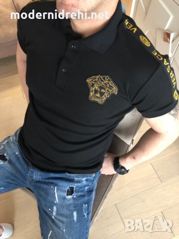 Мъжка тениска с яка Versace код 011