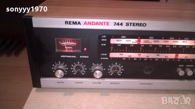 rema andante 744-stereo receiver-ретро-внос швеицария, снимка 10 - Ресийвъри, усилватели, смесителни пултове - 22768918