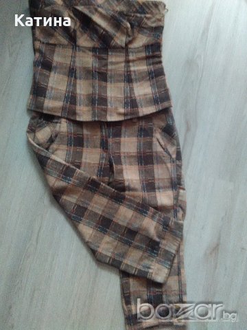 Намаление дамски комплект в бежово-кафяво, снимка 3 - Комплекти - 20202634