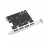 Нов 4-портов PCI-E към USB 3.0 HUB PCI Express адаптер 5 Gbps разклонител, снимка 11
