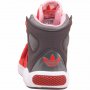 adidas Originals Womens Roundhouse Hi-Tops Grey/Red/Brown Red, снимка 3