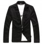 Мъжко черно елегантно памучно сако, снимка 3