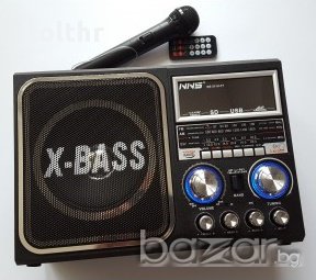 Голяма MP3 караоке уредба с микрофон, дистанционно и Bluetooth NNS NS-211U-TT, снимка 1