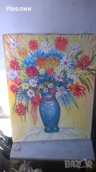 картина-цветя на б. цанов, снимка 1