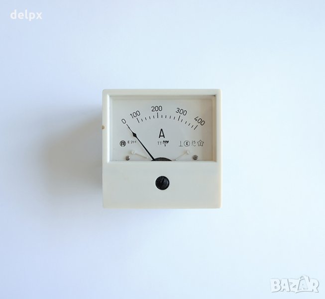 Български амперметър AC с външен токов трансформатор 400A 70x70mm, снимка 1