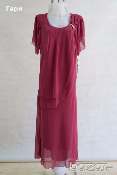 Официална вишнава рокля марка Gabriela Visconti - 3XL, снимка 1