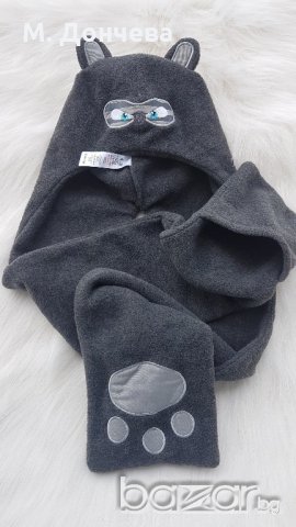 3 в 1 шапка шал и ръкавички George , снимка 4 - Шапки, шалове и ръкавици - 20387319