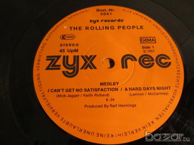 Рядка Грамофонна плоча Ролинг Стоунс, The Rolling Piople - Medley  - изд. 80те години ., снимка 2 - Грамофонни плочи - 20484500