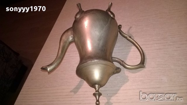 Ретро чаиник с капак-21х20х11см-внос швеицария, снимка 4 - Антикварни и старинни предмети - 17872194