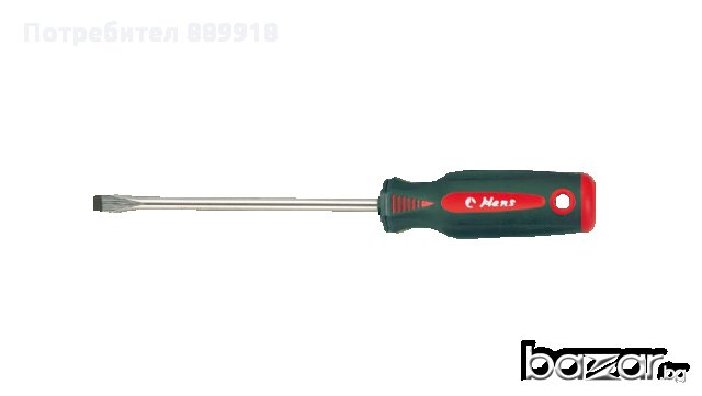 Отвертки прави,кръстати и еврейски звезди 2.5х75мм.със двукомпонентна дръжка магнитни Ханс, снимка 1