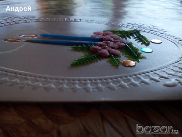 Новогодишна картичка, снимка 4 - Антикварни и старинни предмети - 18665862