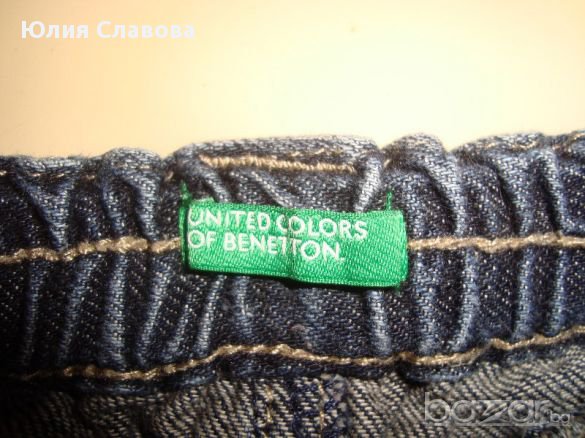 Убийствени дънки United colors of Benetton - 12 месеца с подарък блузка George, снимка 5 - Бебешки блузки - 11053739