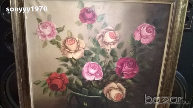 Hhijll-огромна испанска картина 92/71см-внос канарите, снимка 10 - Антикварни и старинни предмети - 16069640