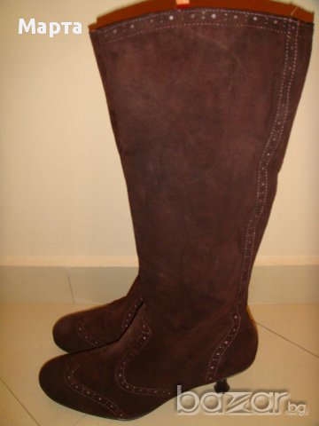 Ботуши Tamaris естествен велур, снимка 2 - Дамски ботуши - 11658225