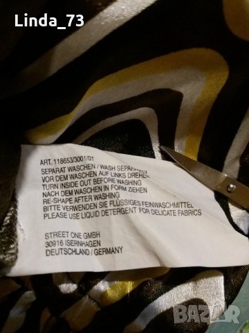 Дам.туника-блуза-"Street One"-/полиестер/-сатен,цвят-шарена. Закупена от Германия., снимка 10 - Туники - 21981186