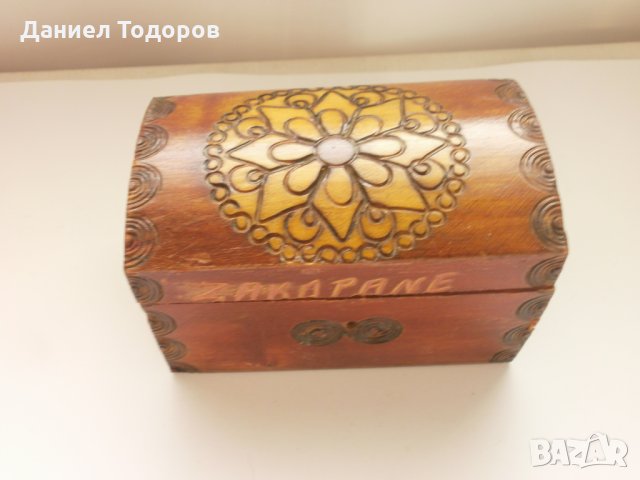 Стара Дървена Кутия с Пирограф - № 2, снимка 1