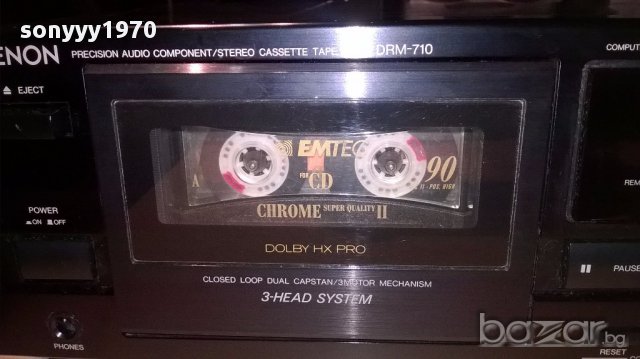 ПОРЪЧАН-Denon drm-710 deck 3 head/hx pro/fine bias/3 motor, снимка 8 - Ресийвъри, усилватели, смесителни пултове - 15083833
