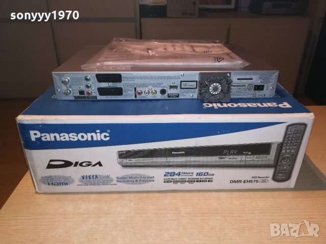 panasonic dmr-eh575 dvd/hdd recorder-hdmi-с кашон и книжки, снимка 15 - Плейъри, домашно кино, прожектори - 21712295