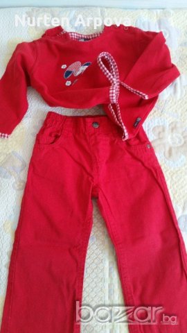 Комплект в червено , снимка 2 - Комплекти за бебе - 19588898