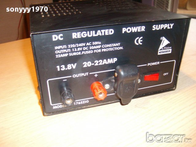 mc voice-high tech audio-марково захранване 13,8volts/20-22amp-внос ch, снимка 2 - Други инструменти - 11952771