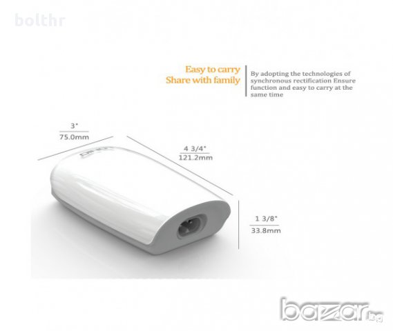 Универсално зарядно за 220V LDNIO DL-A6573 USB 5.4A, снимка 3 - Оригинални батерии - 15491677