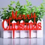 Merry Christmas ЧНГ червен пластмасов топер украса за торта Нова Година