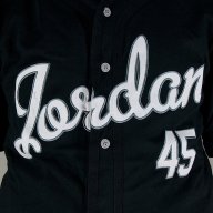 Nike Jordan 45 Бейзболна тениска с къс ръкав и копчета, размер M, снимка 3 - Тениски - 10728715