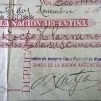 Банков чек - Аржентина | 1926г., снимка 4 - Нумизматика и бонистика - 25233437