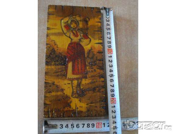 Картина върху дърво пирографирана румънска, снимка 1