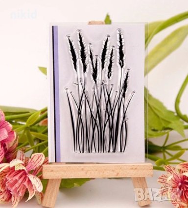 Житен клас Лавандула малък силиконов гумен печат декор украса бисквитки фондан Scrapbooking, снимка 1