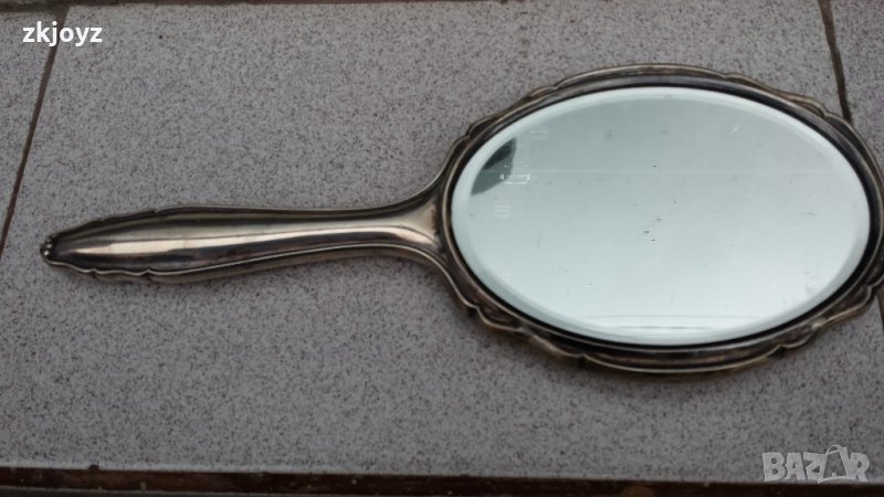 Старинно сребърно кристално огледало, снимка 1
