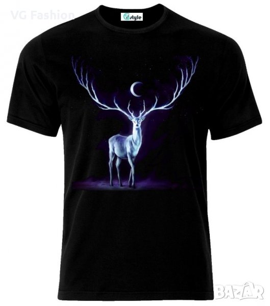Мъжка тениска Beautiful Deer Stag Painting Art T-Shirt, снимка 1