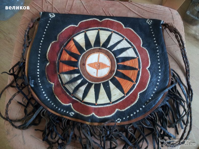 хипарска чанта естествена кожа, снимка 1