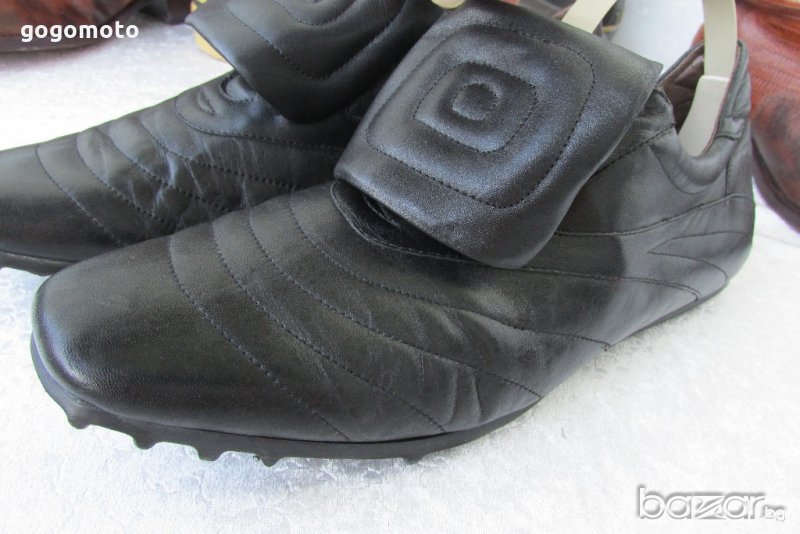 100% естествена кожа, стоножки, бутонки, футболни обувки,треньорски,съдийски  OSSOM,N- 44, снимка 1