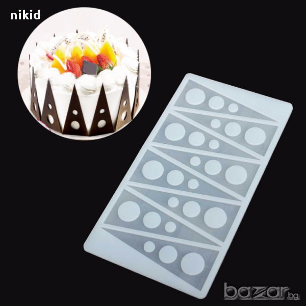триъгълници с дупки силиконова форма силиконов молд за украса декорация торта фондан шоколад смола, снимка 1