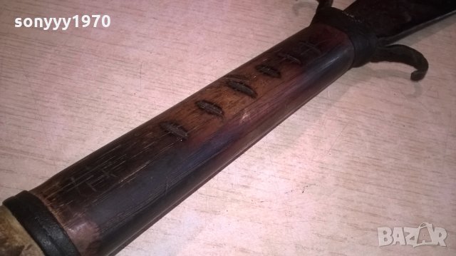 антика-меч/ятаган/кукри/-ретро колекция-внос от швеция-72см, снимка 14 - Колекции - 25235639